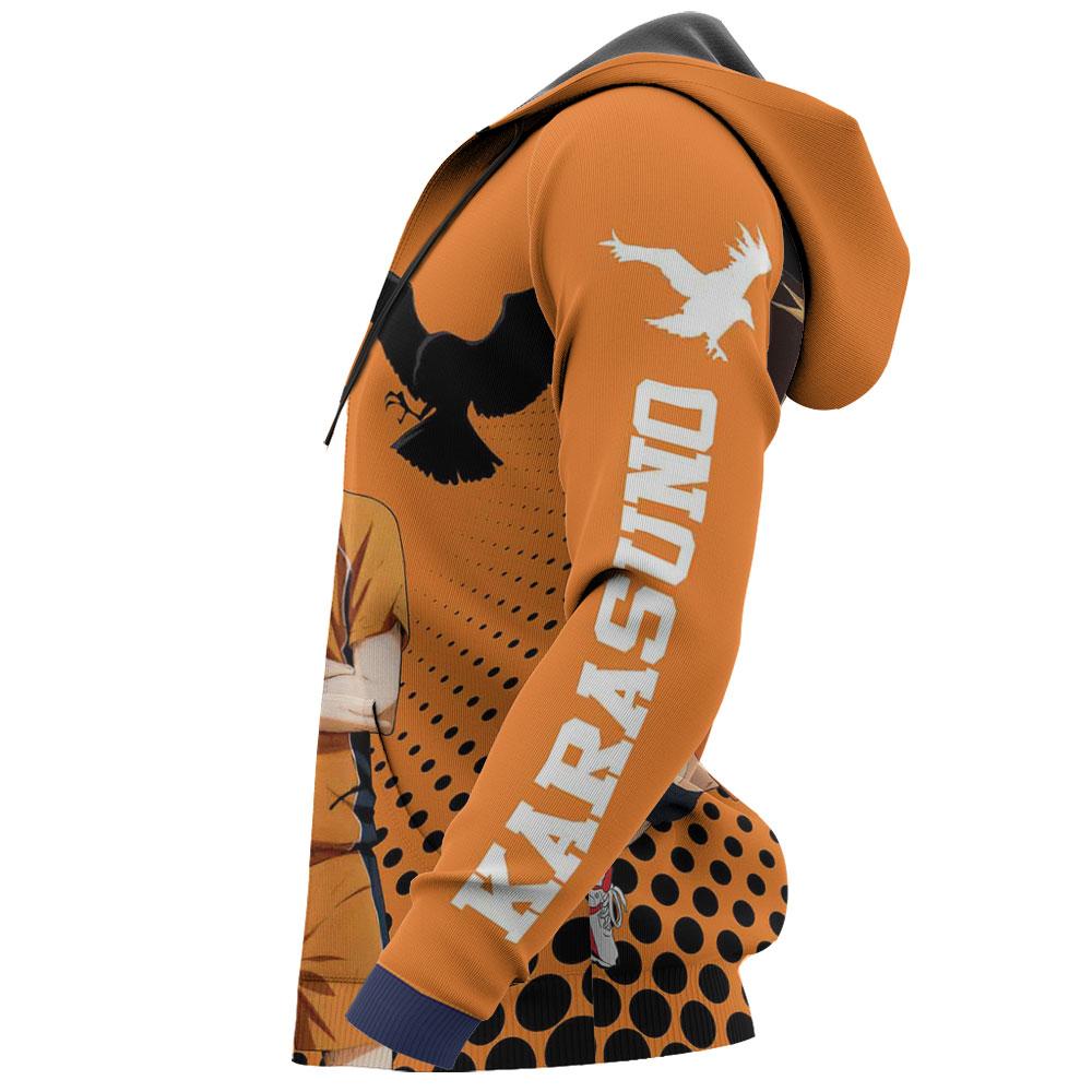 Haikyuu Hoodie Karasuno Nishinoya Yuu Playing Volleyball Orange Blue Hoodie Anime Hoodie