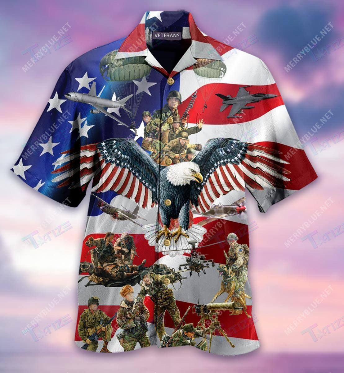 Veteran Hawaiian Shirt Veteran Independence Day 4th Of July Hawaii Aloha Shirt