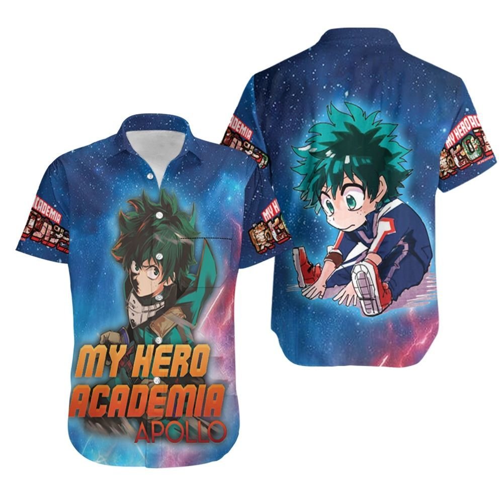 My Hero Academia Hawaii Shirt Chibi Midoriya Izuku Galaxy Hawaiian Aloha Shirt