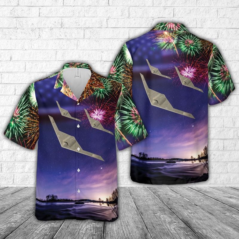 US Air Force 427th Reconnaissance Squadron Northrop Grumman RQ-180, 4th Of July Hawaiian Shirt