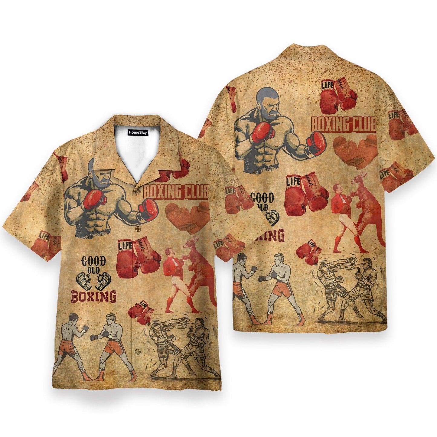 Boxing Men's Button's Up Shirts - Hawaiian Shirt