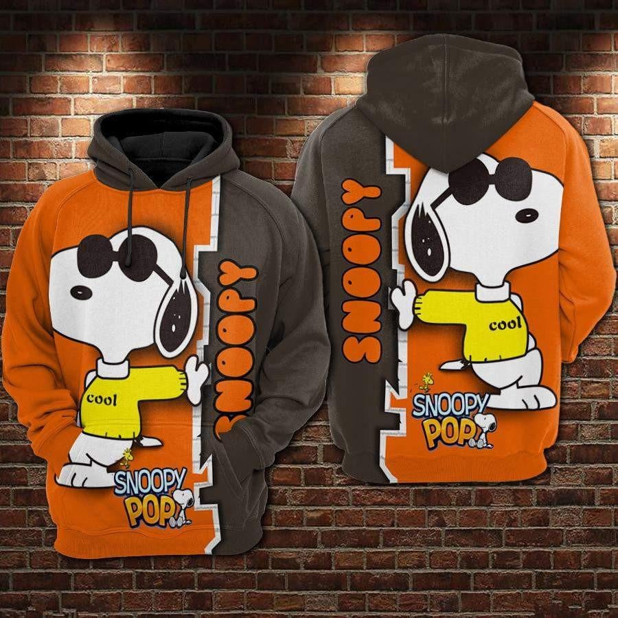 Snoopy The Peanuts, Cool Snoopy Pop Aop Hoodie