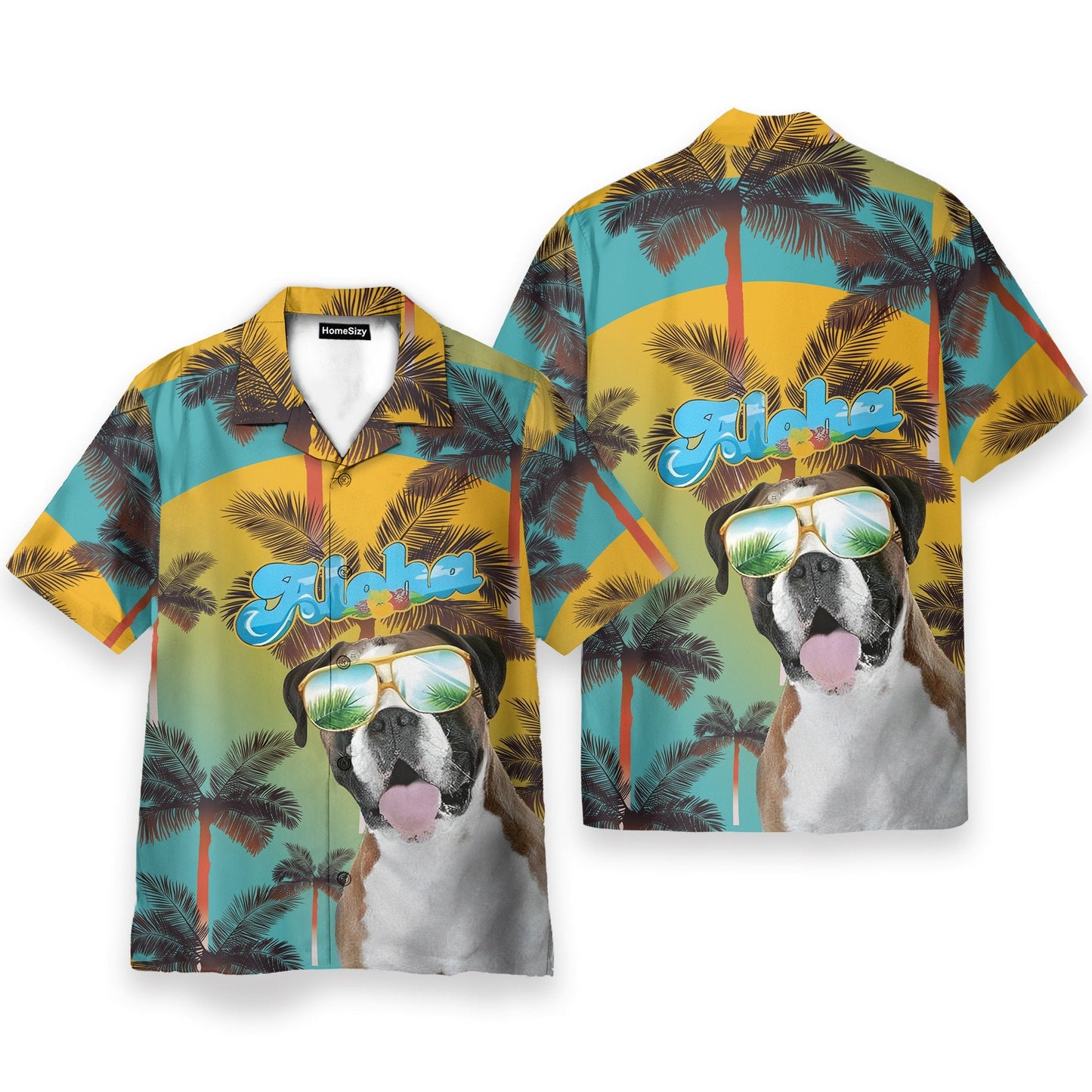 Aloho Summer Boxer Dog - Hawaiian Shirt