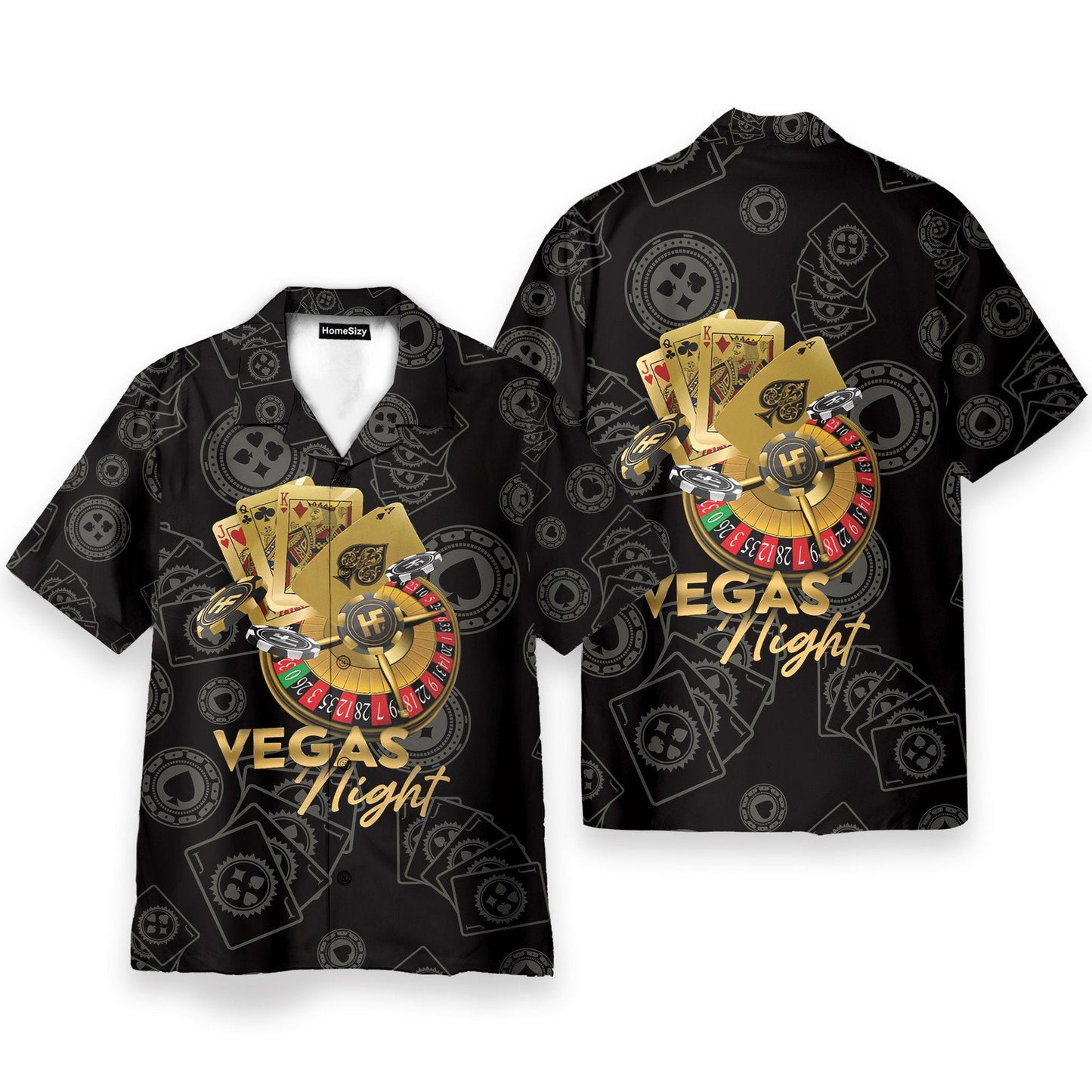 Vegas Night In Casino Men's Button's Up Shirts - Hawaiian Shirt