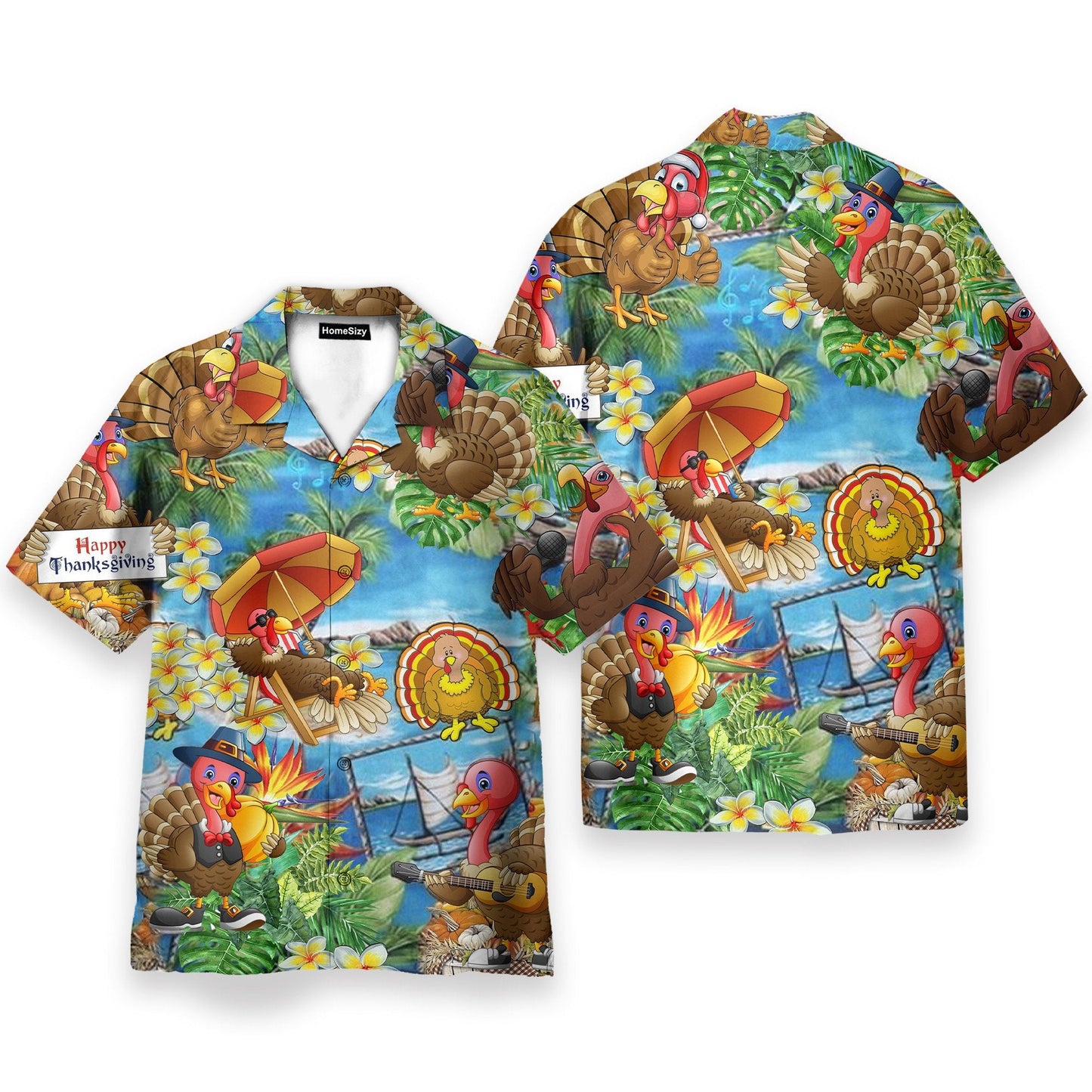 Turkey Happy Thanksgiving - Hawaiian Shirt