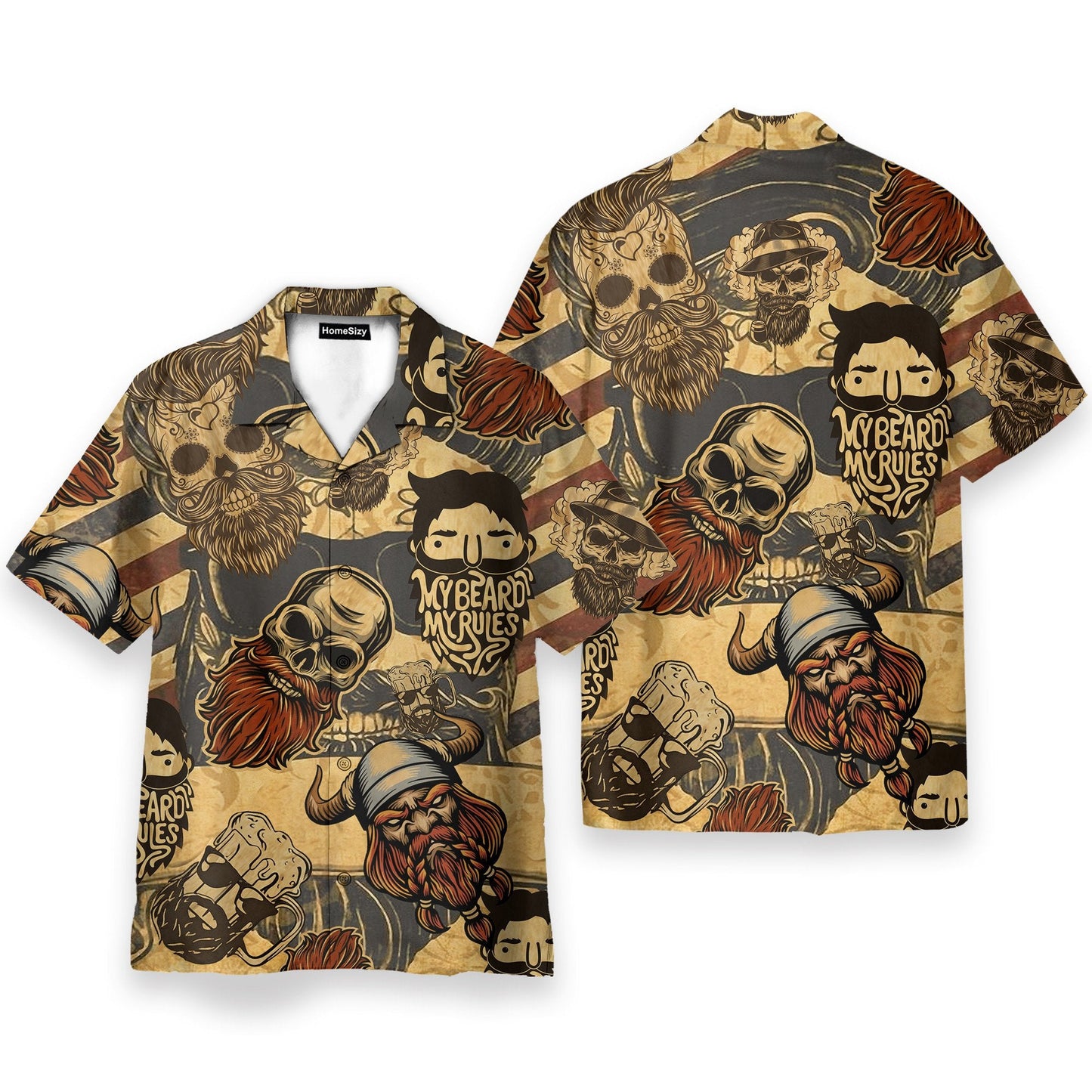 My Beard My Rules Men's Button's Up Shirts - Hawaiian Shirt