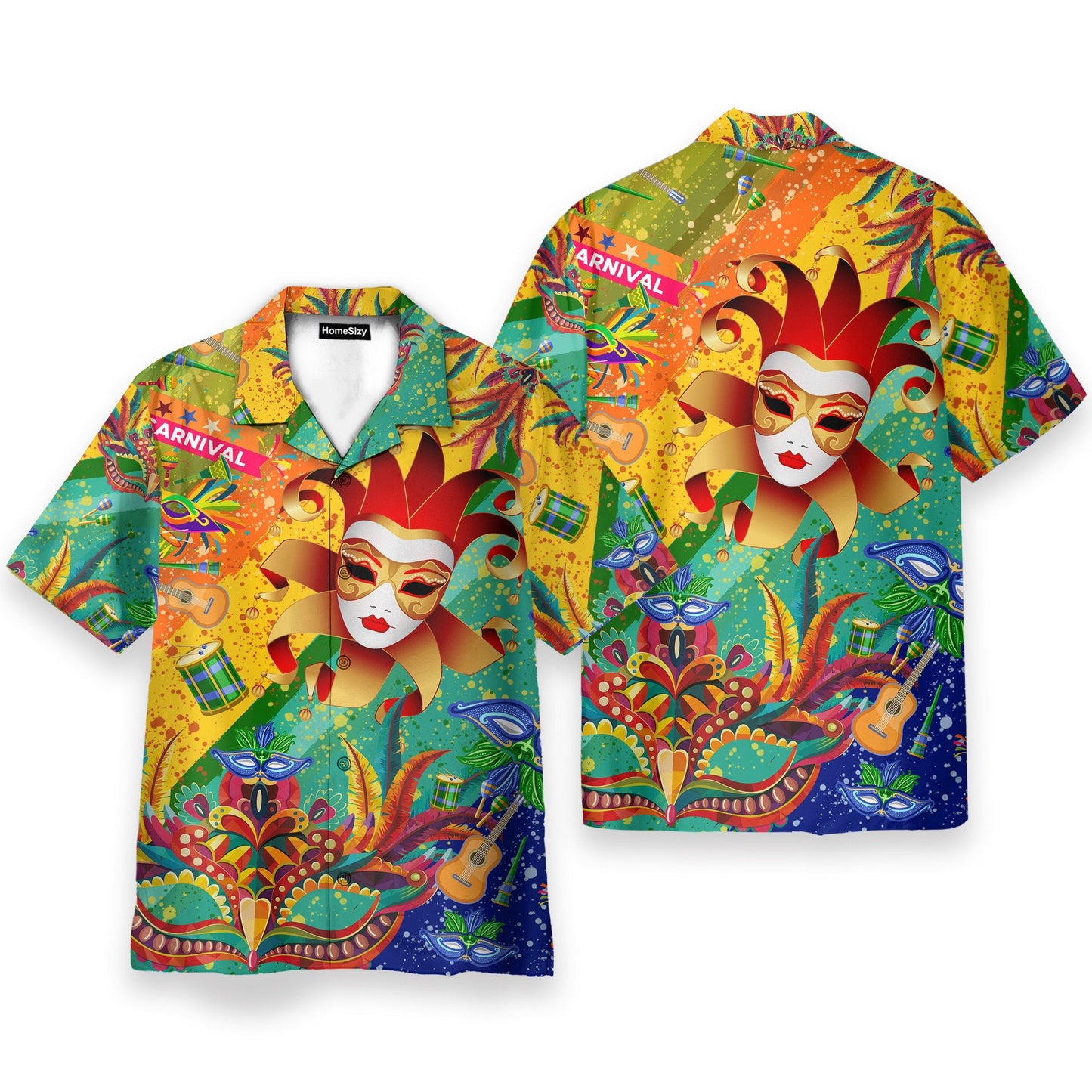 Carnival Mardi Gras Funny Button's Up Shirts - Hawaiian Shirt