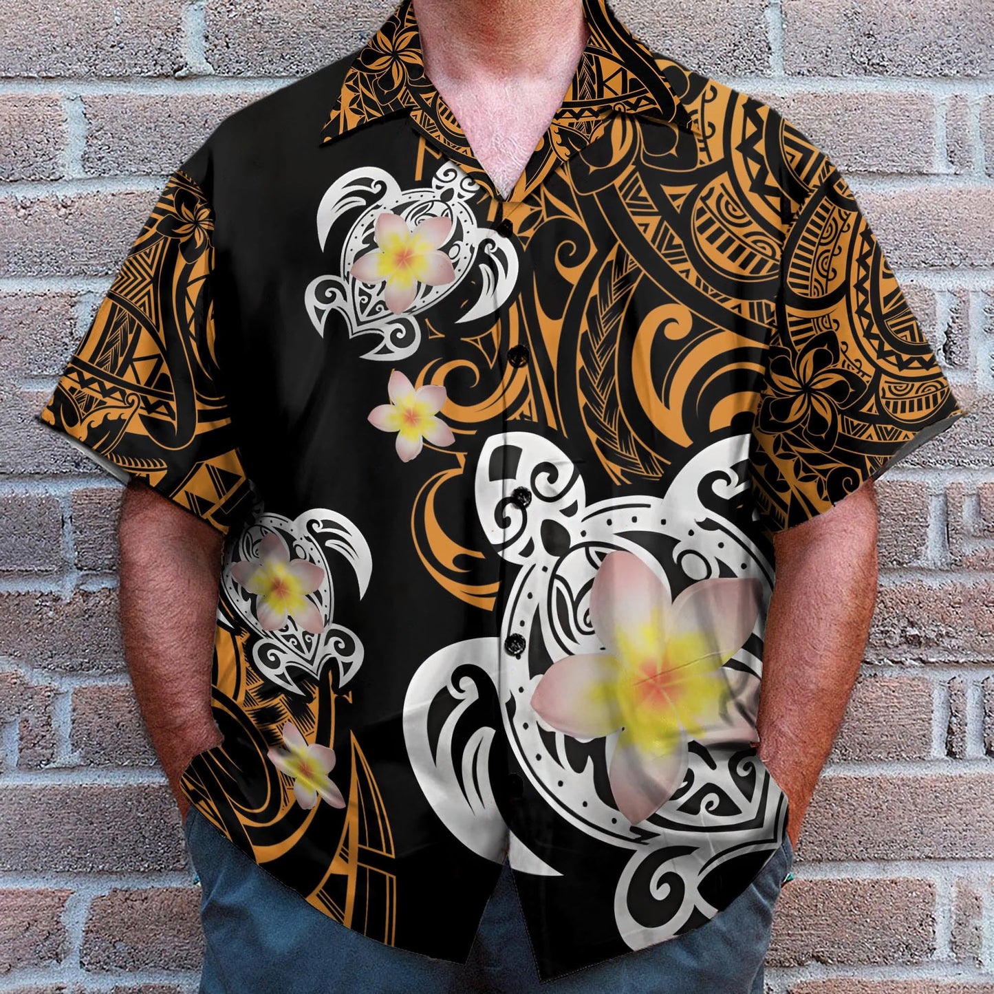 Turtle Plumeria Polynesian - Hawaiian Shirt