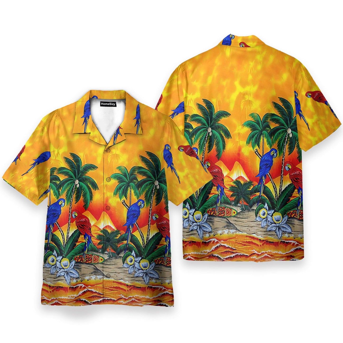 Parrot Men's Button's Up Shirts - Hawaiian Shirt