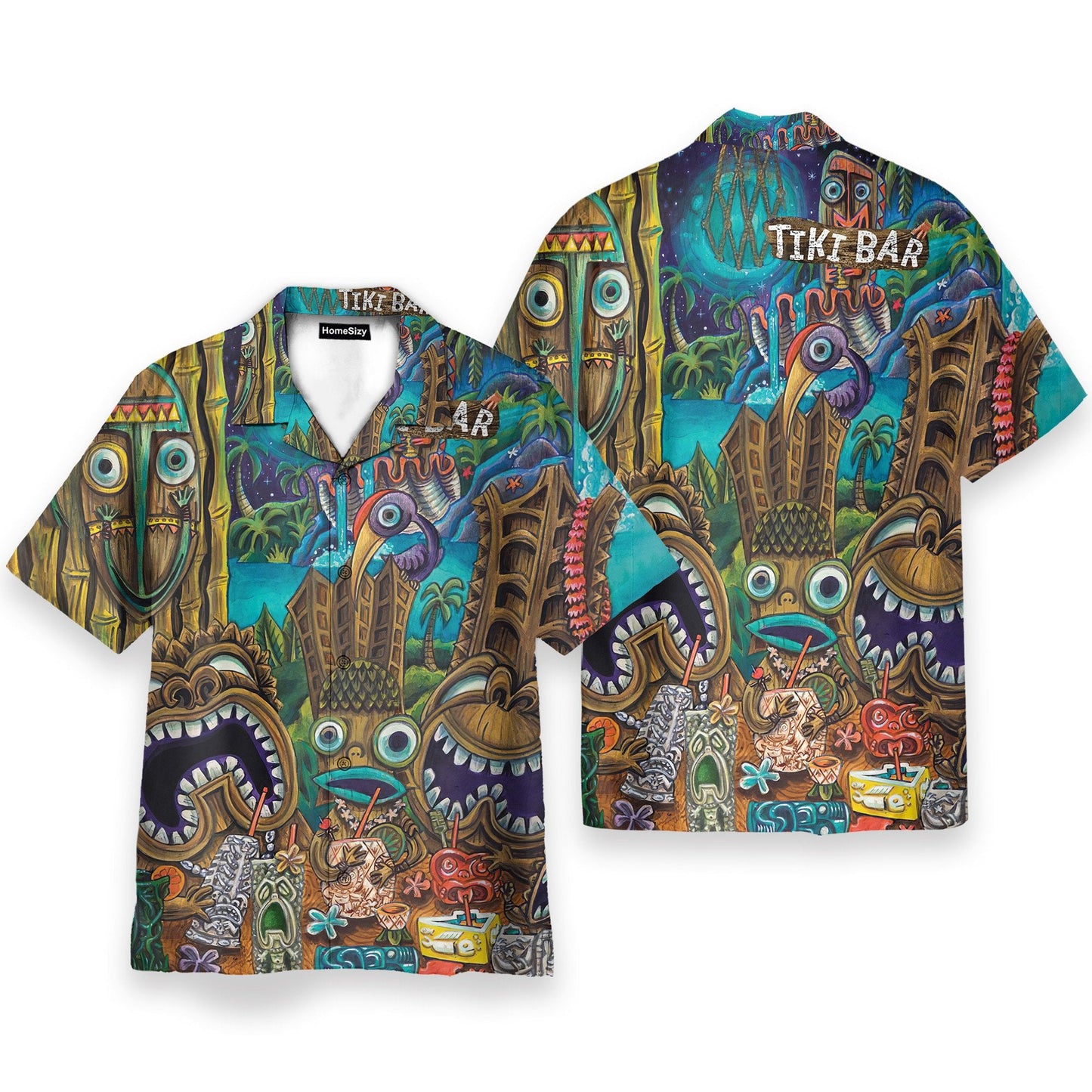 Aloha Tiki Men's Button's Up Shirts - Hawaiian Shirt