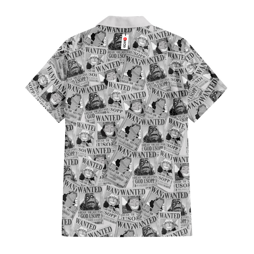 Usopp Wanted Hawaiian Shirt Manga Style