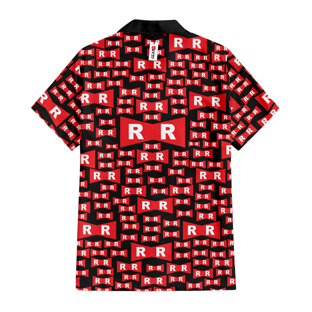Red Ribbon Army Symbols Hawaiian Shirt