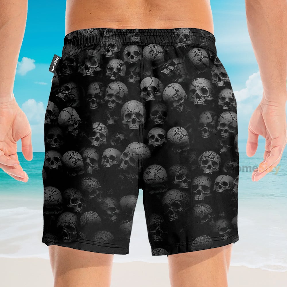 Skull Men's Button's Up Shirts - Hawaiian Shirt & Beach Shorts