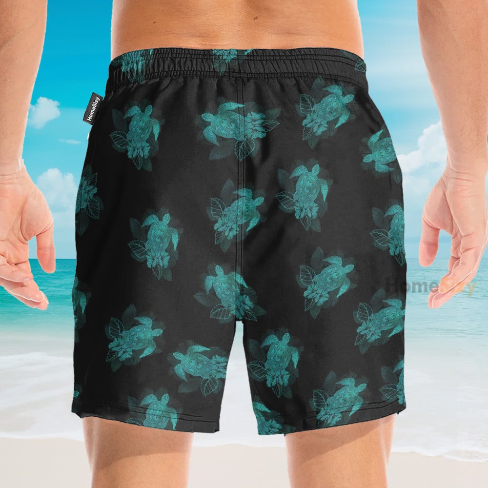 Turtle Summer Men's Button's Up Shirts - Hawaiian Shirt & Beach Shorts