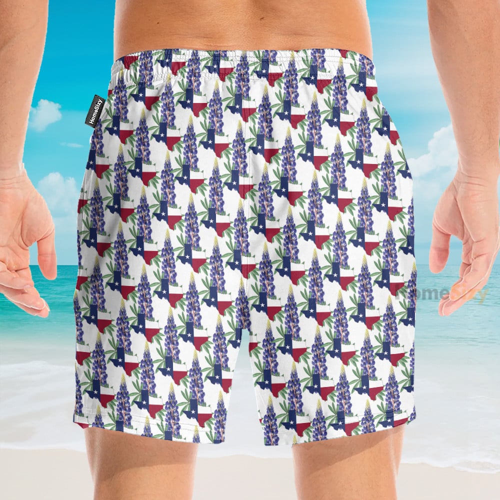 Texas Bluebonnet Men's Button's Up Shirts - Hawaiian Shirt & Beach Shorts