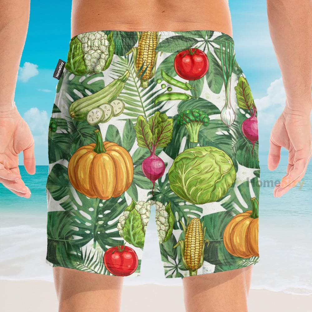 Vegetables Funny Button's Up Shirts - Hawaiian Shirt & Beach Shorts
