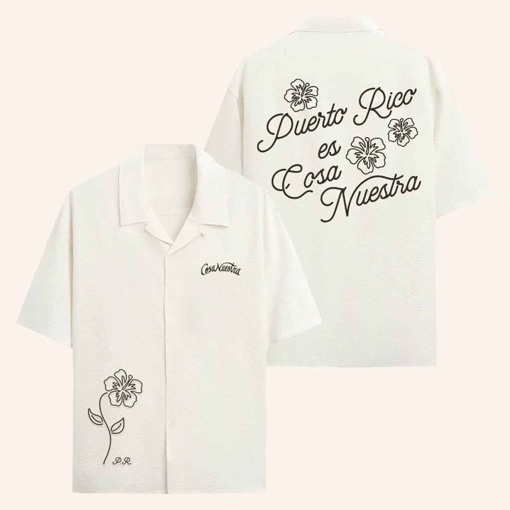 Rauw Alejandro Merch Puerto Rico Es Cosa Nuestra Button Up Shirt Gifts For Music Fans - WearandDecor - Tazila