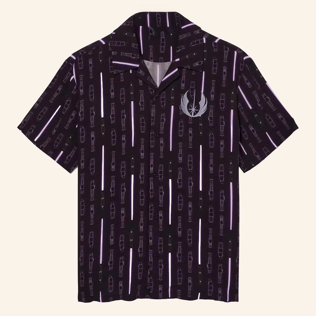 Star Wars Merch Mace Windu Lightsaber Button Up Shirt Gifts For Brothers - WearandDecor - Tazila