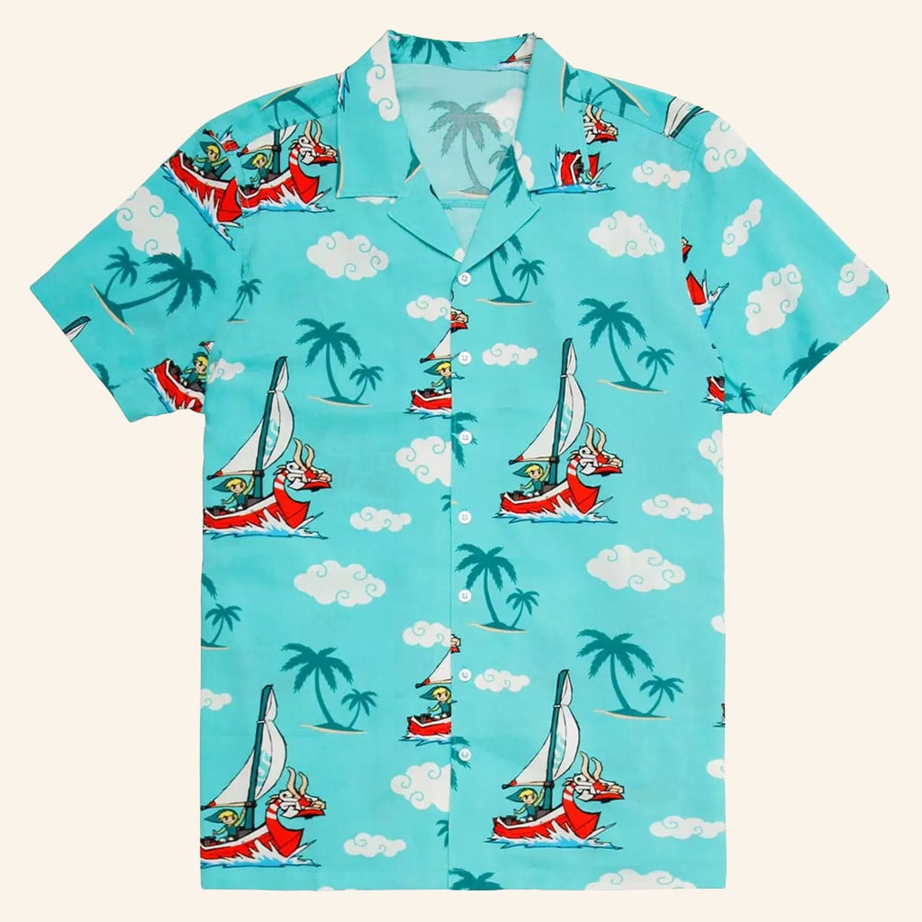 The Legend Of Zelda Merch The Wind Waker Button Up Shirt Gift Ideas For Husband - WearandDecor - Tazila