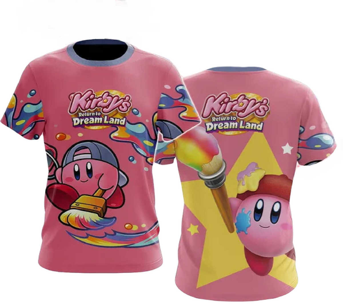 Kirby T-shirt Kirby Return To Dreamland T-shirt Pink Unisex