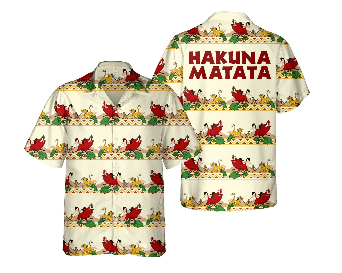 Lion King Hawaii Shirt Disney Simba Timon And Pumbaa Hakuna Matata Hawaiian Shirt Colorful Unisex