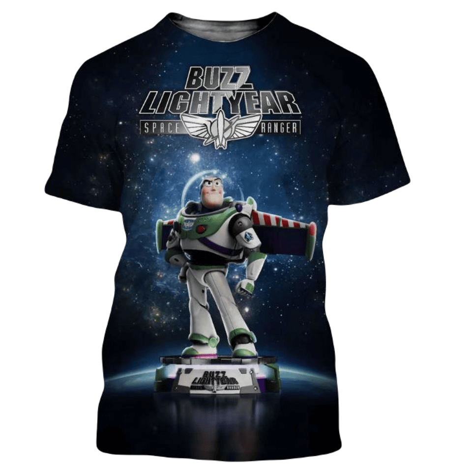 Toy Story T-shirt DN Buzz Lightyear Space Ranger Graphic T-shirt Black Blue Unisex