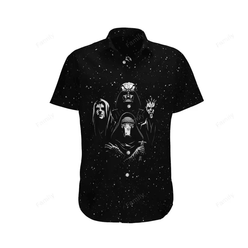 NoClaws Star Wars Hawaii Shirt Dark Side Villains Graphic Hawaiian Shirt Black Unisex