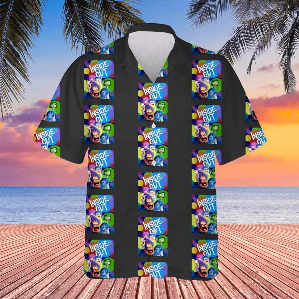 NoClaws Inside Out Hawaii Shirt Disney All Emotions Characters Pattern Aloha Shirt Colorful Unisex