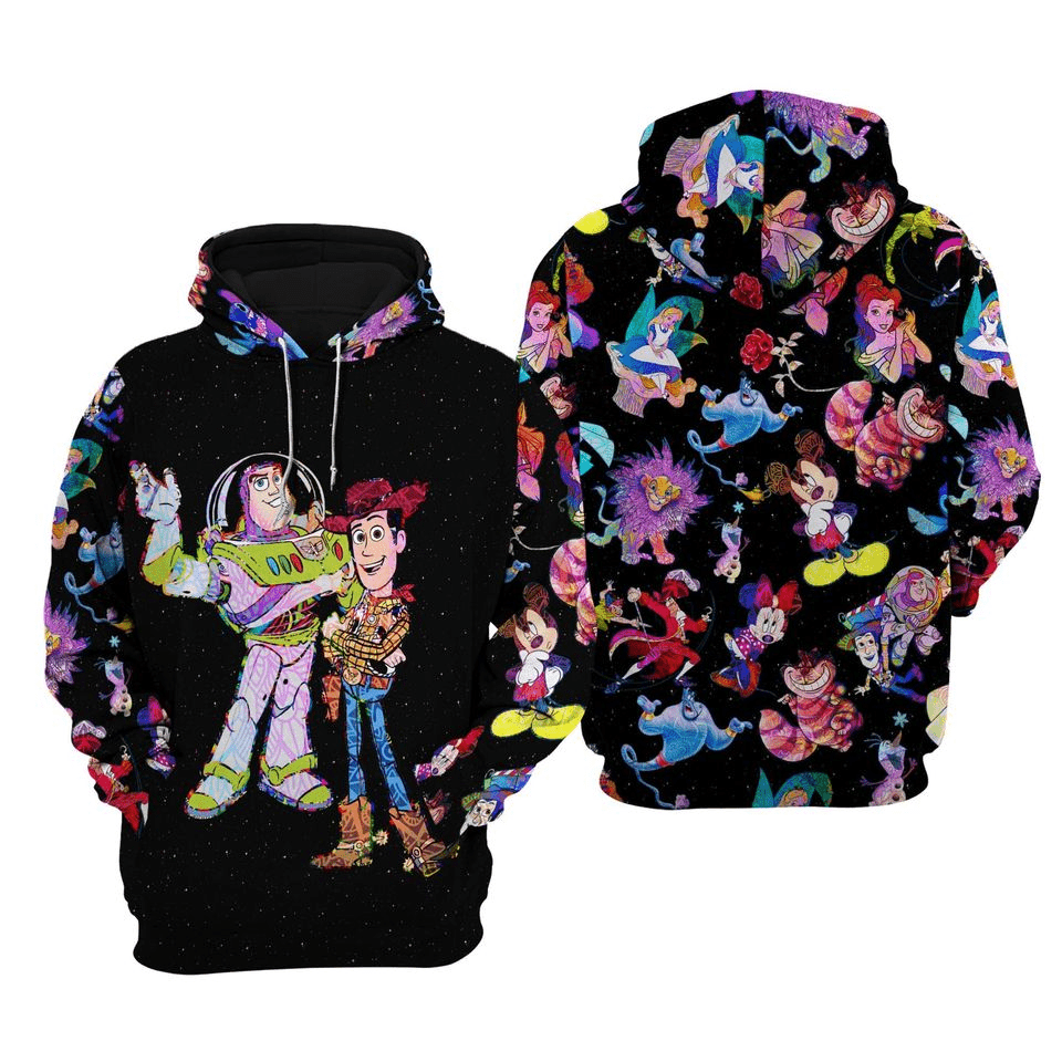 Toy Story Hoodie DN Woody Buzz Lightyear Characters Hoodie Colorful Unisex