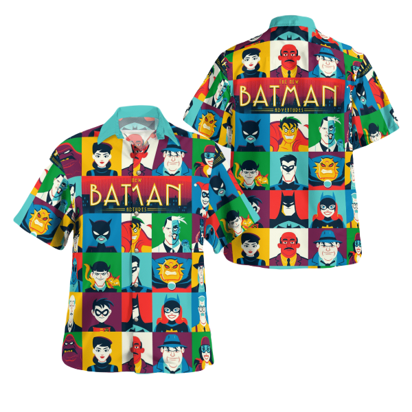 NoClaws Batman Hawaii Shirt DC The New Batman Adventure Characters Hawaiian Shirt Colorful Unisex