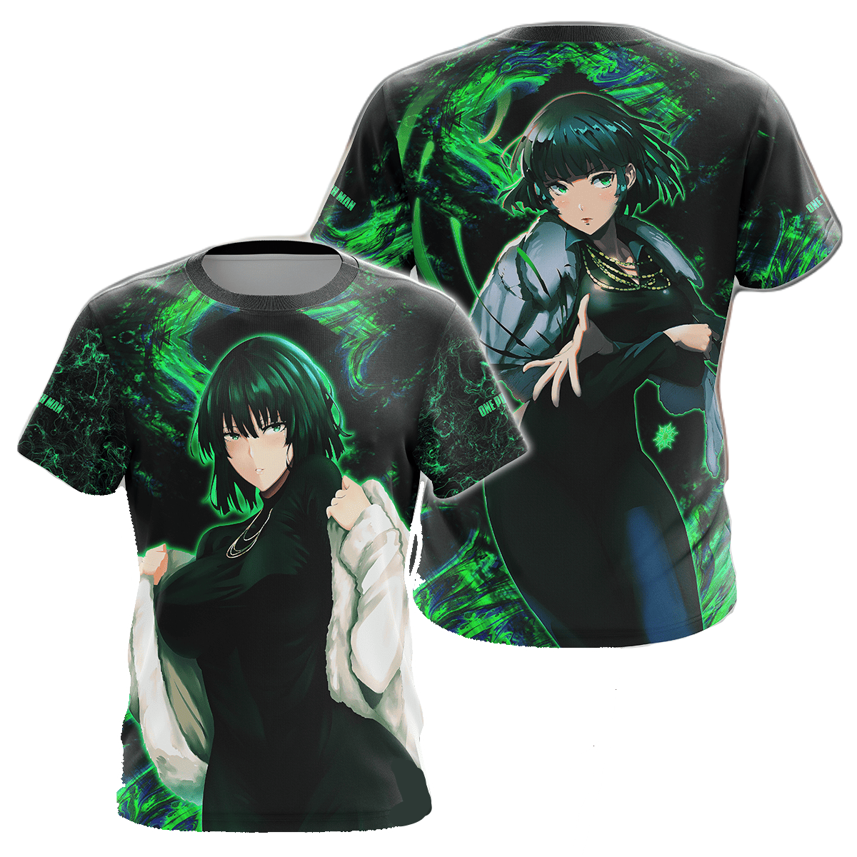 One Punch Man Hoodie Fubuki Hero Blizzard Of Hell T-shirt Black Green Unisex