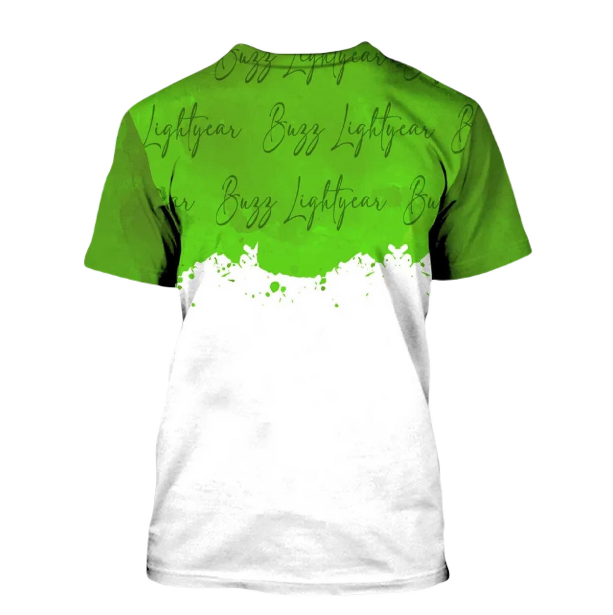 Toy Story T-shirt DN Toy Story Buzz Lightyear Watercolor T-shirt White Green Unisex