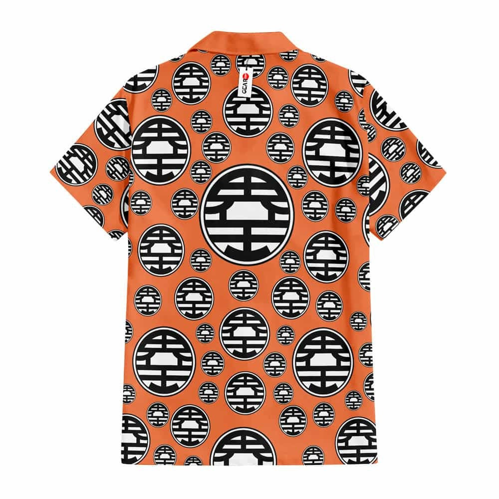 Dragon Ball Hawaii Shirt Goku King Kai Symbols Pattern Hawaiian Shirt Orange Unisex