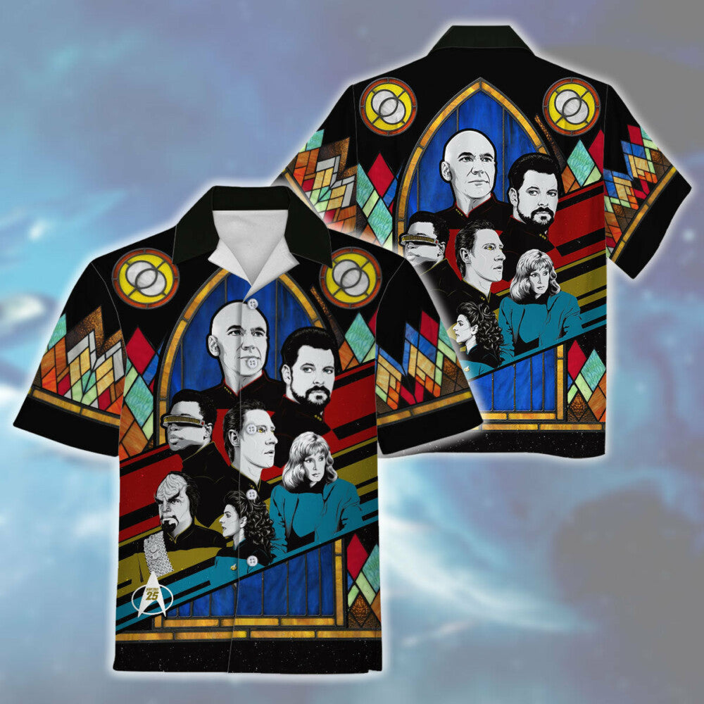 SaTr The Next Generation Retro Character Squares Cool Hawaiian Shirt
