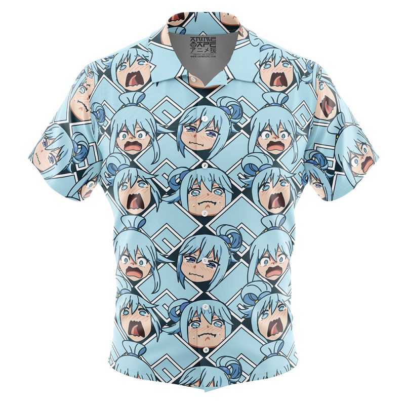 Aqua Axis Order Konosuba Button Up Hawaiian Shirt