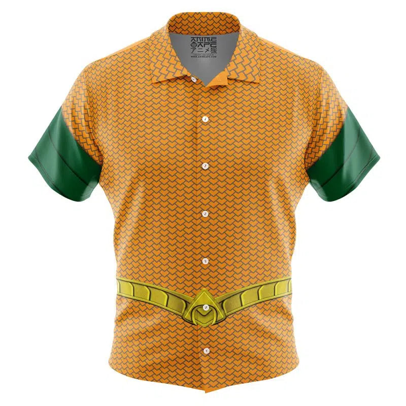 Aquaman DC Comics Button Up Hawaiian Shirt