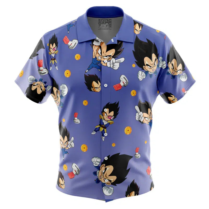 Vegeta Pattern Dragon Ball Z Button Up Hawaiian Shirt