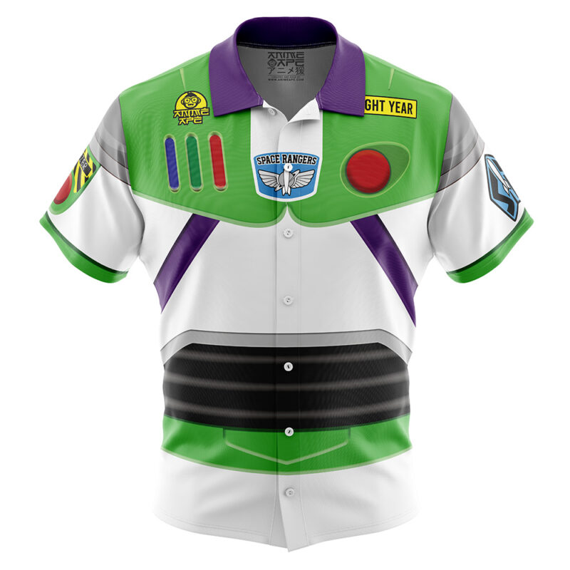 Buzz Lightyear Toy Story Button Up Hawaiian Shirt