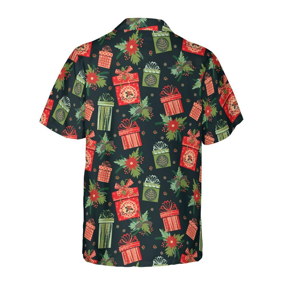 NoClaws Christmas Hawaii Shirt Christmas Gifts And Mistletoe Pattern Hawaiian Shirt Red Green Unisex
