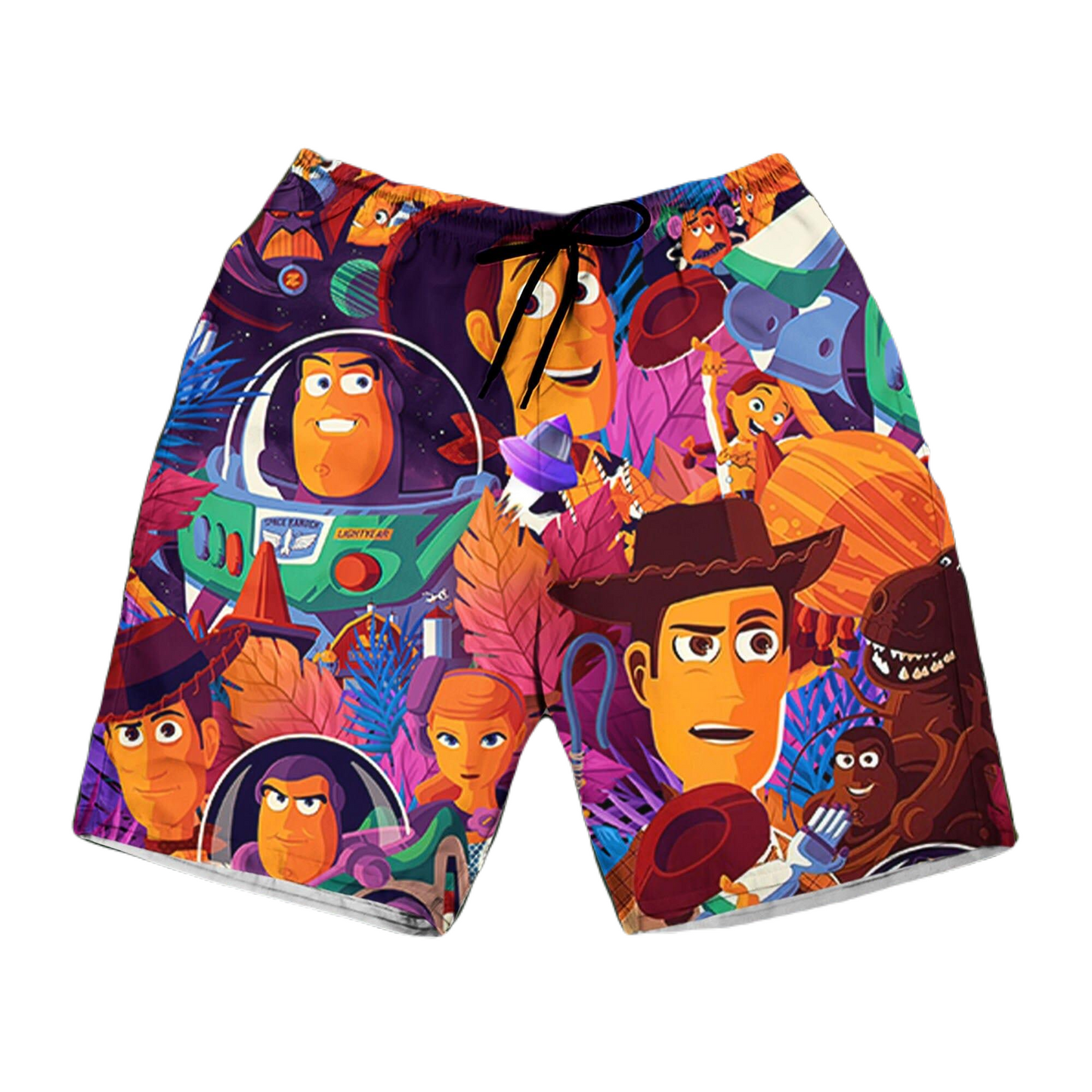 Toy Story Shorts Disney Toy Story Characters Summer Tropical Beach Shorts Colorful
