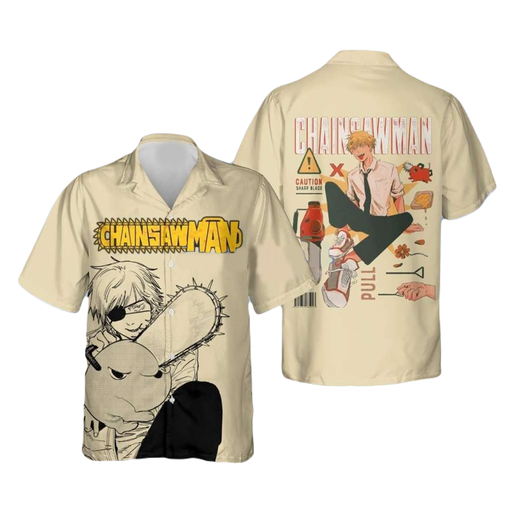 NoClaws Chainsaw Man Hawaii Shirt The Great Denjii Pochita Aloha Shirt Colorful Unisex