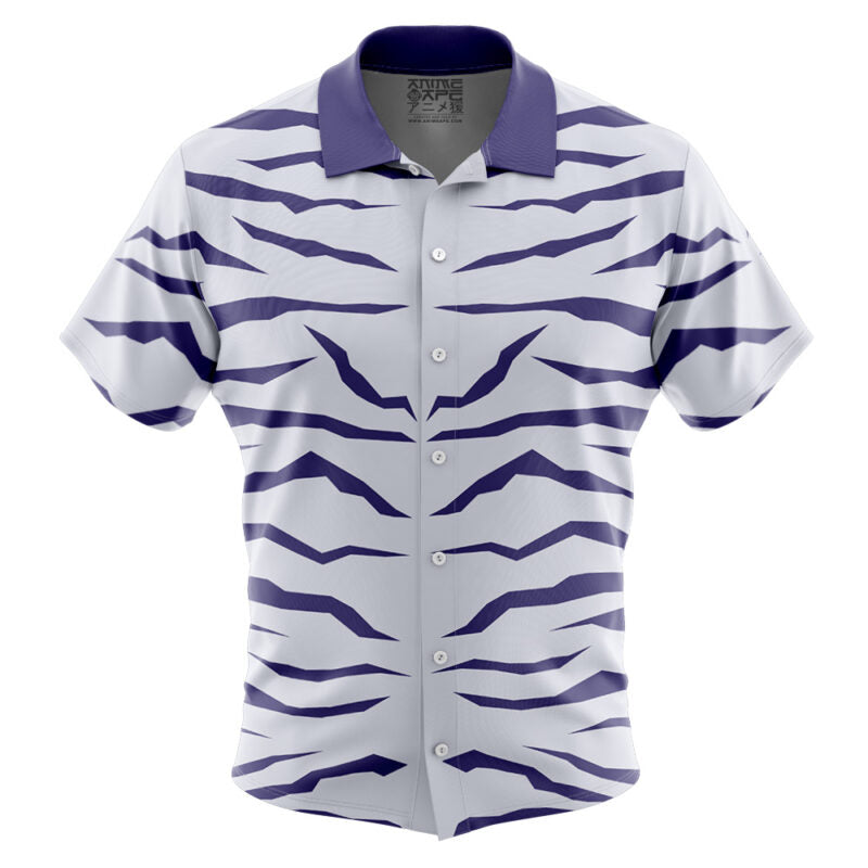 Garurumon Fur Digimon Button Up Hawaiian Shirt