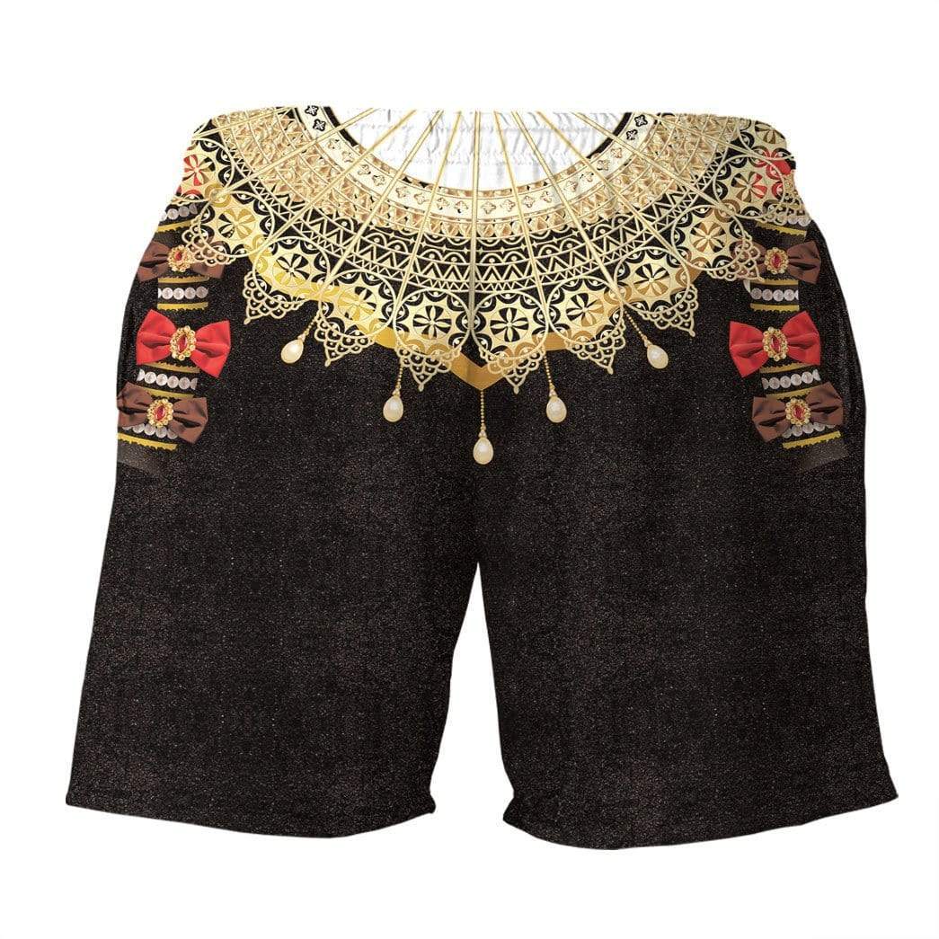 Historical Shorts Historical Elizabeth I of England Costume Beach Shorts Black