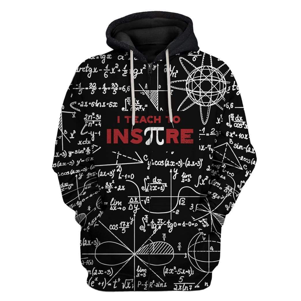 Pi Hoodie I Teach To Inspire Pi Day Hoodie Math Hoodie Black Unisex