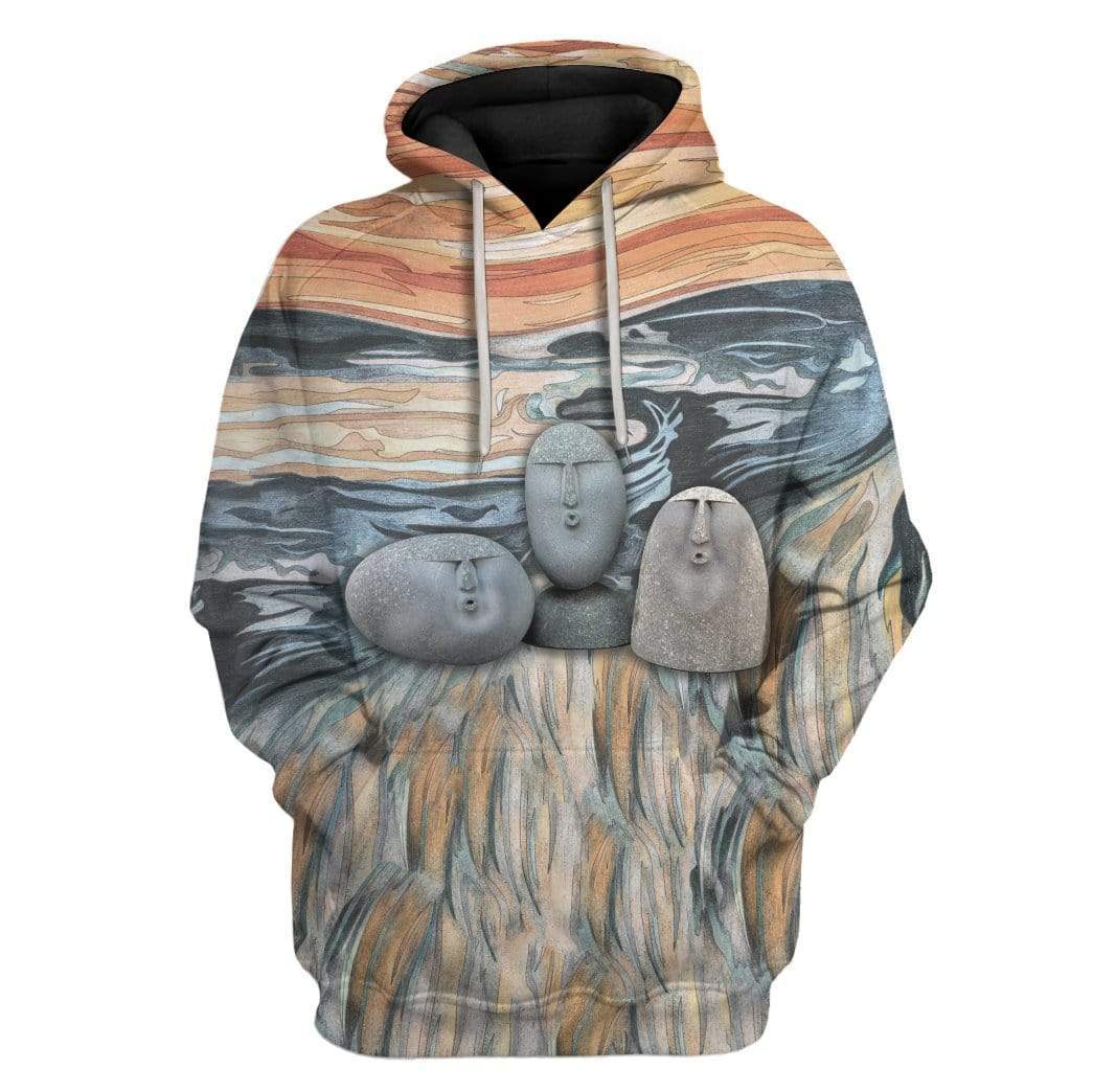 Funny Hoodie Whistle Stones Faces Meme Hoodie Colorful Unisex