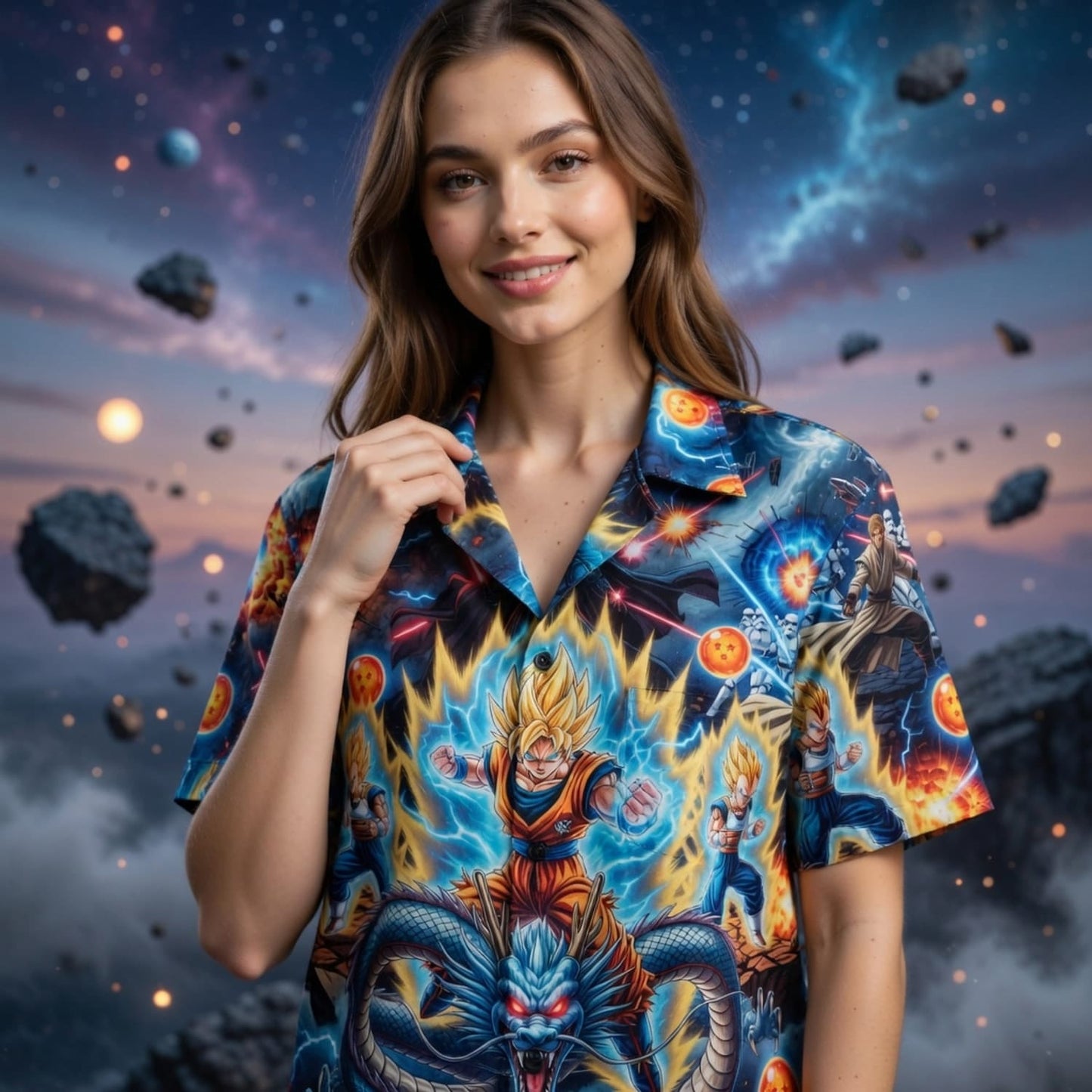 Anime Warrior Galactic Battle Hawaiian Shirt - HWB9PJOGV