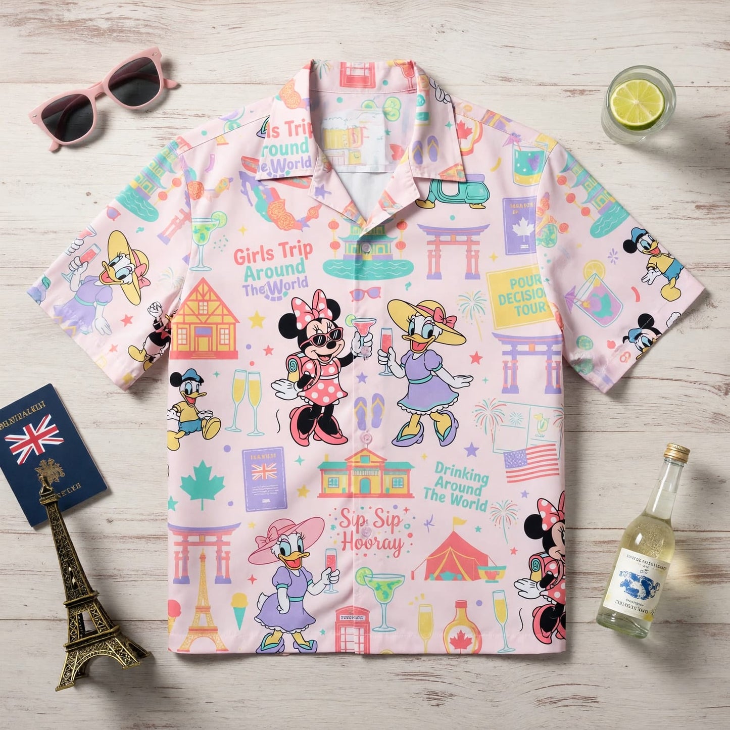 Girls Trip Hawaiian Shirt - Mouse Lady Duck Drinking Tour - HWKY0EILK