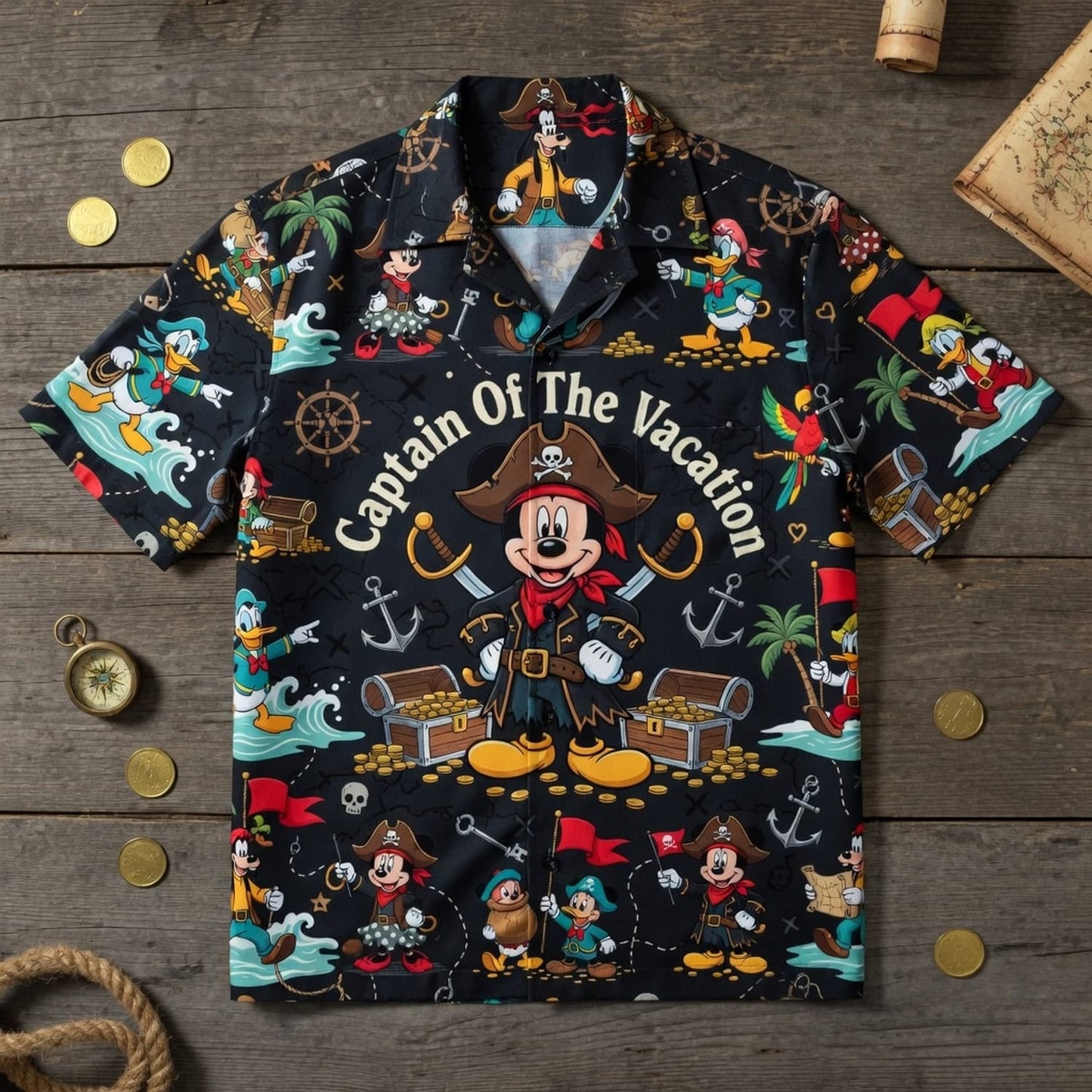 Pirate Mouse Hawaiian Shirt - Captain Of The Vacation - HWPFE9HJR