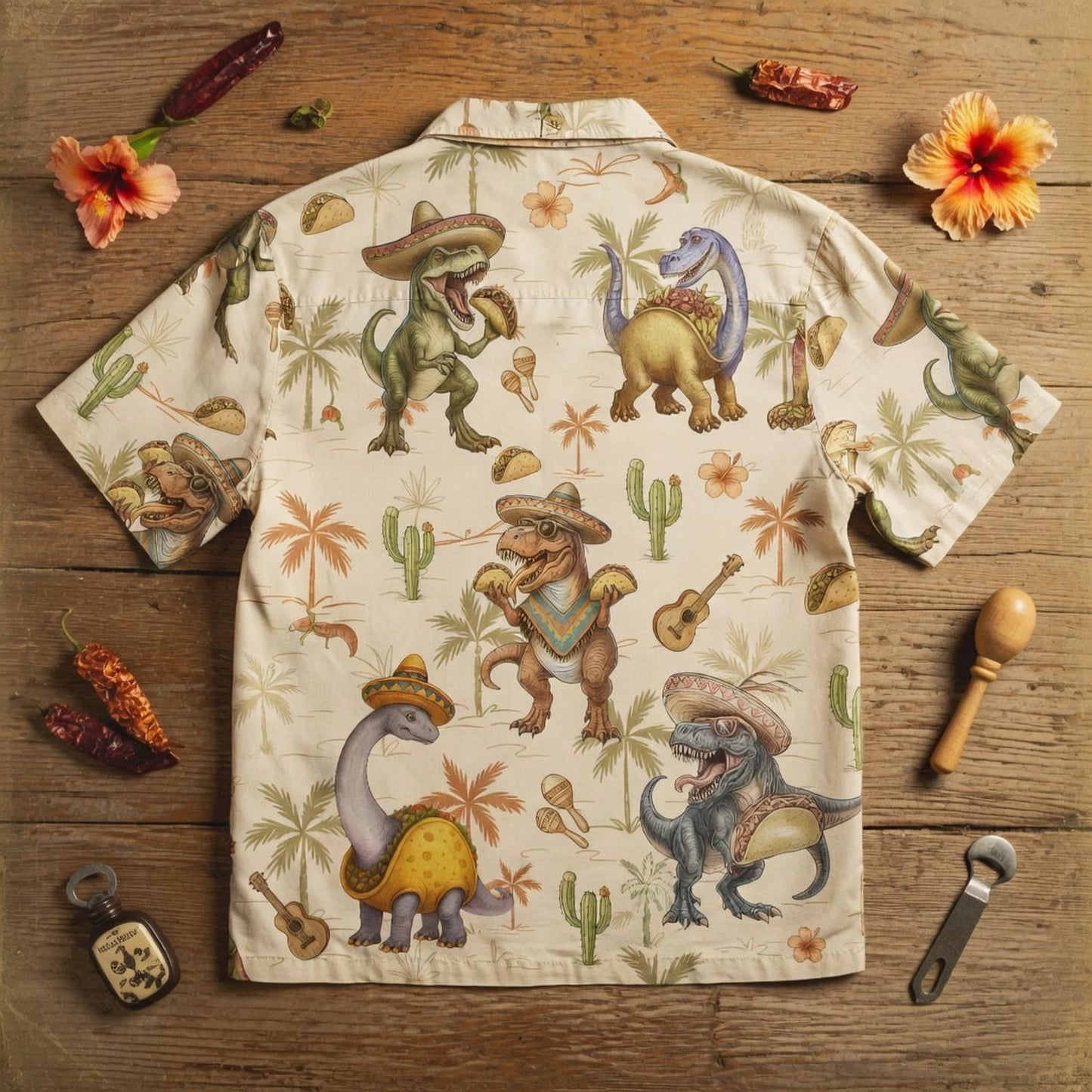Dinosaur Cowboy Premium Hawaiian Shirts - HWWVBJJ001