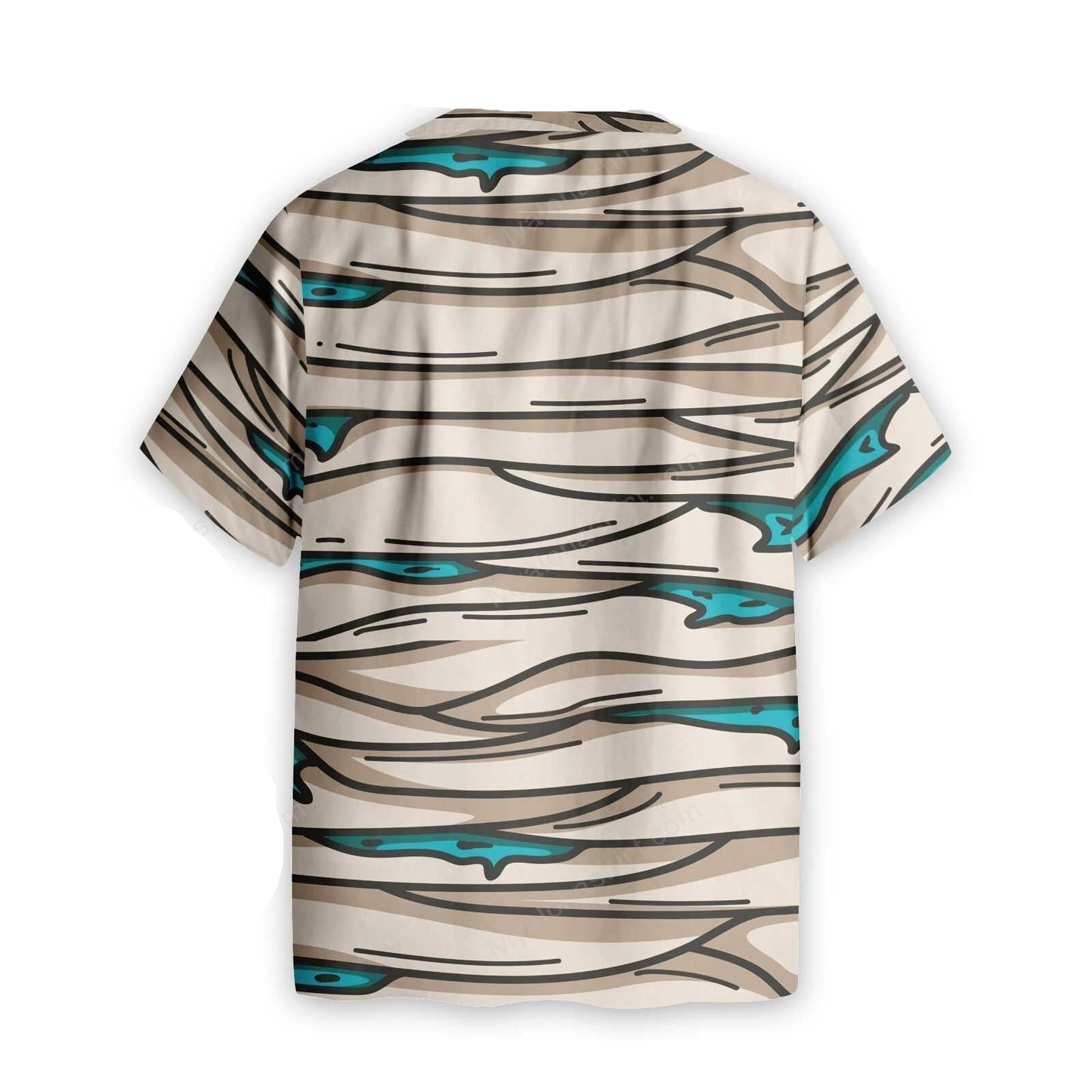 NoClaws Halloween Hawaii Shirt Halloween Mummy Costume Pattern Hawaiian Shirt White Unisex